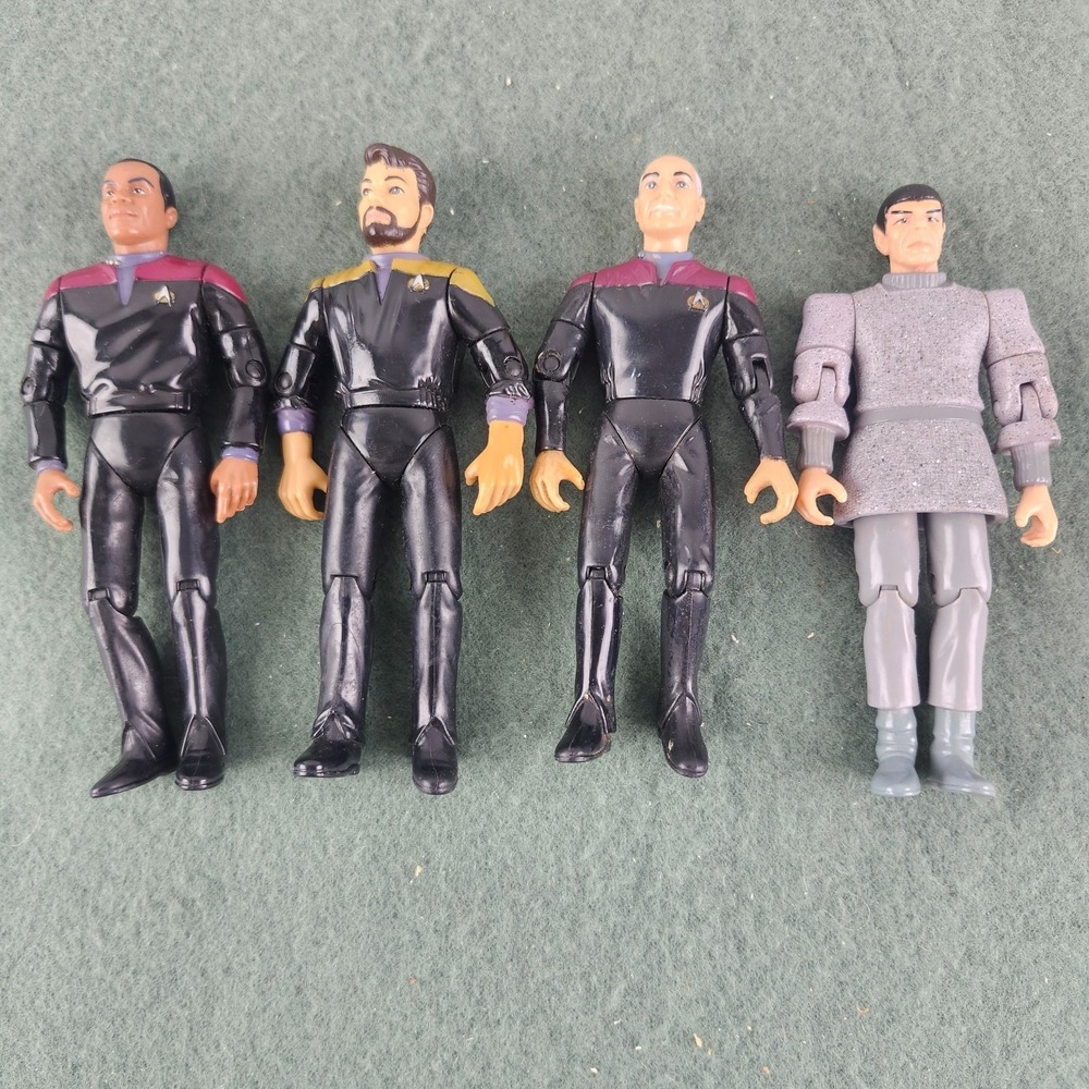 Star Trek Generations Action Figures 1993-94 Playmates Lot of 4